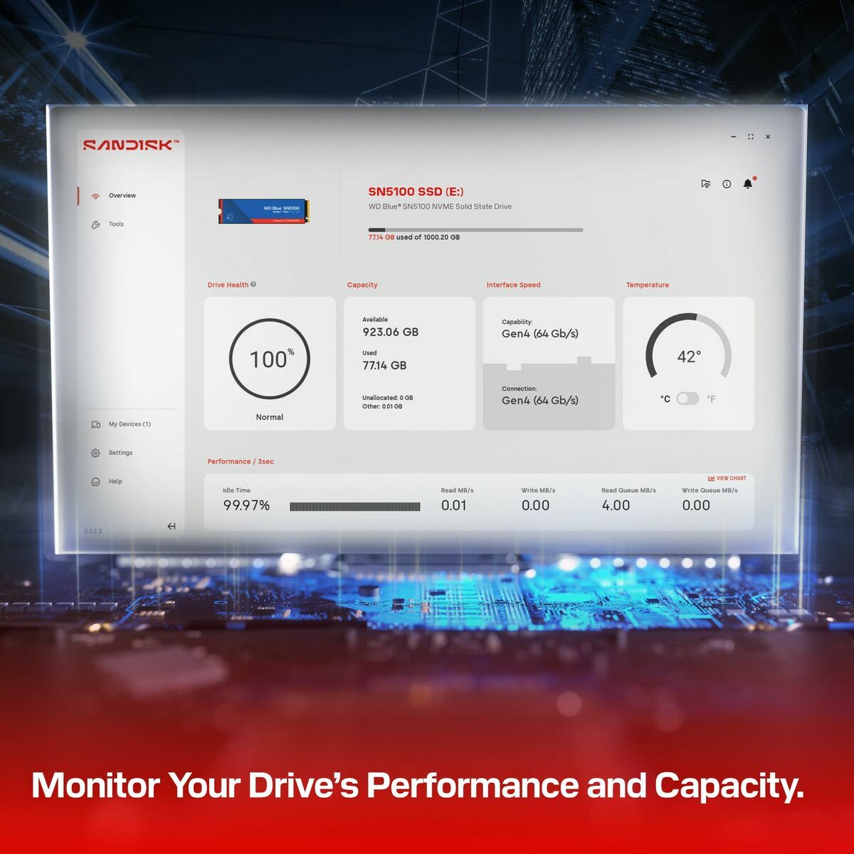 Disque dur Western Digital WDS100T5B0E 1 TB SSD