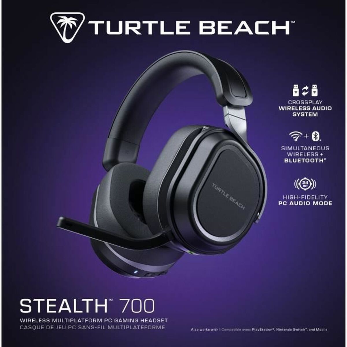 Casques avec Microphone Turtle Beach Stealth 700PC Noir