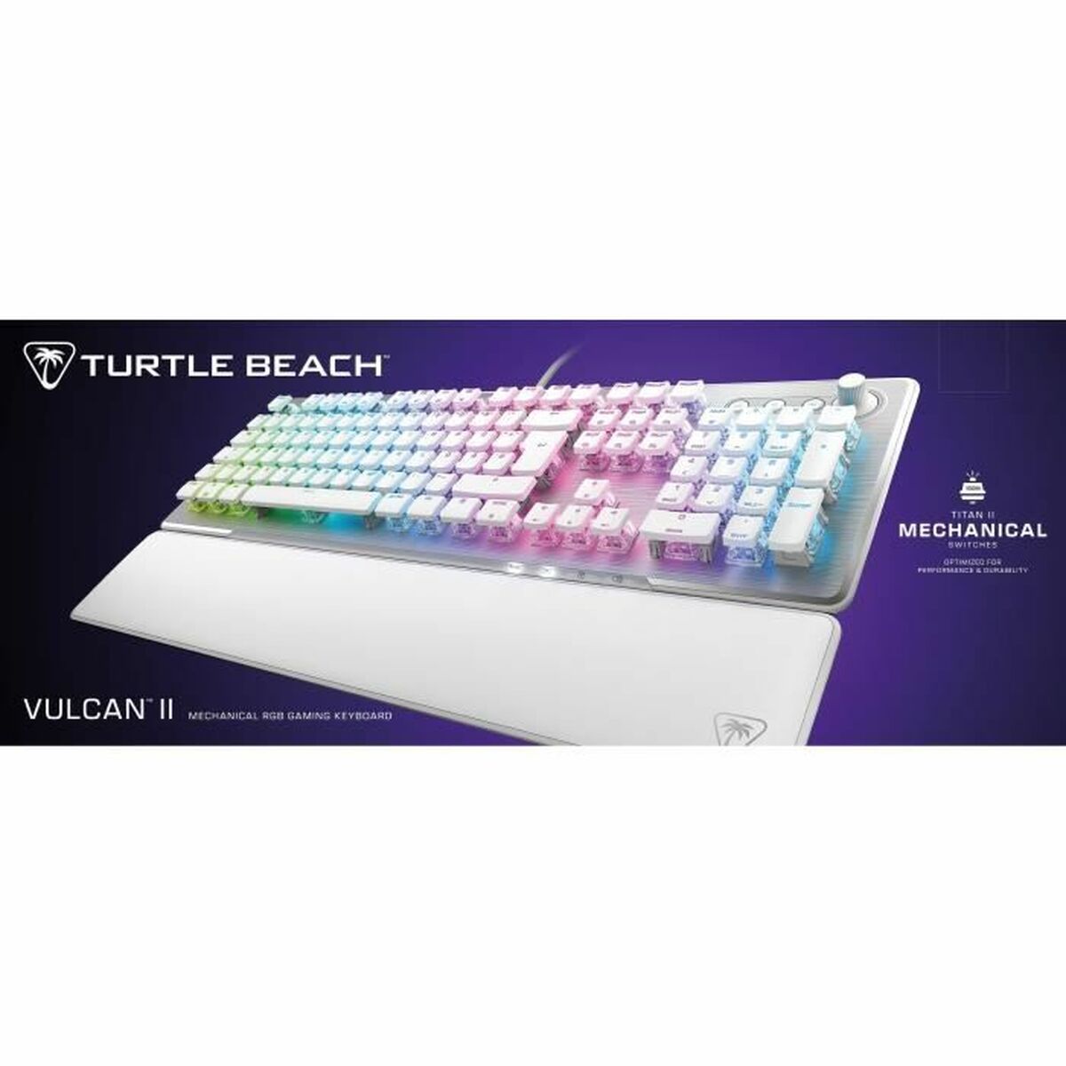 Clavier Turtle Beach Vulcan II Blanc Azerty Français