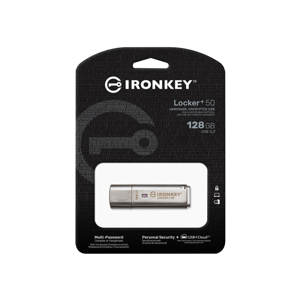 Clé USB Kingston IKLP50 Gris 128 GB