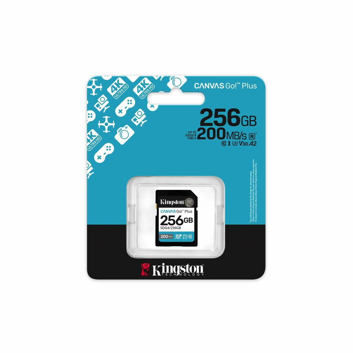 Carte Mémoire Micro SD avec Adaptateur Kingston SDG4/256GB 256 GB