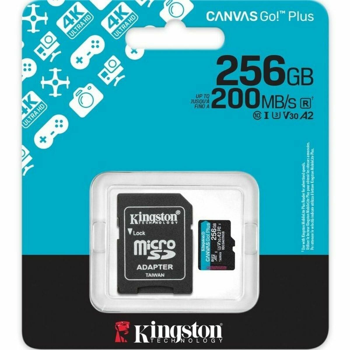 Carte Mémoire Micro SD avec Adaptateur Kingston SDCG4/256GB