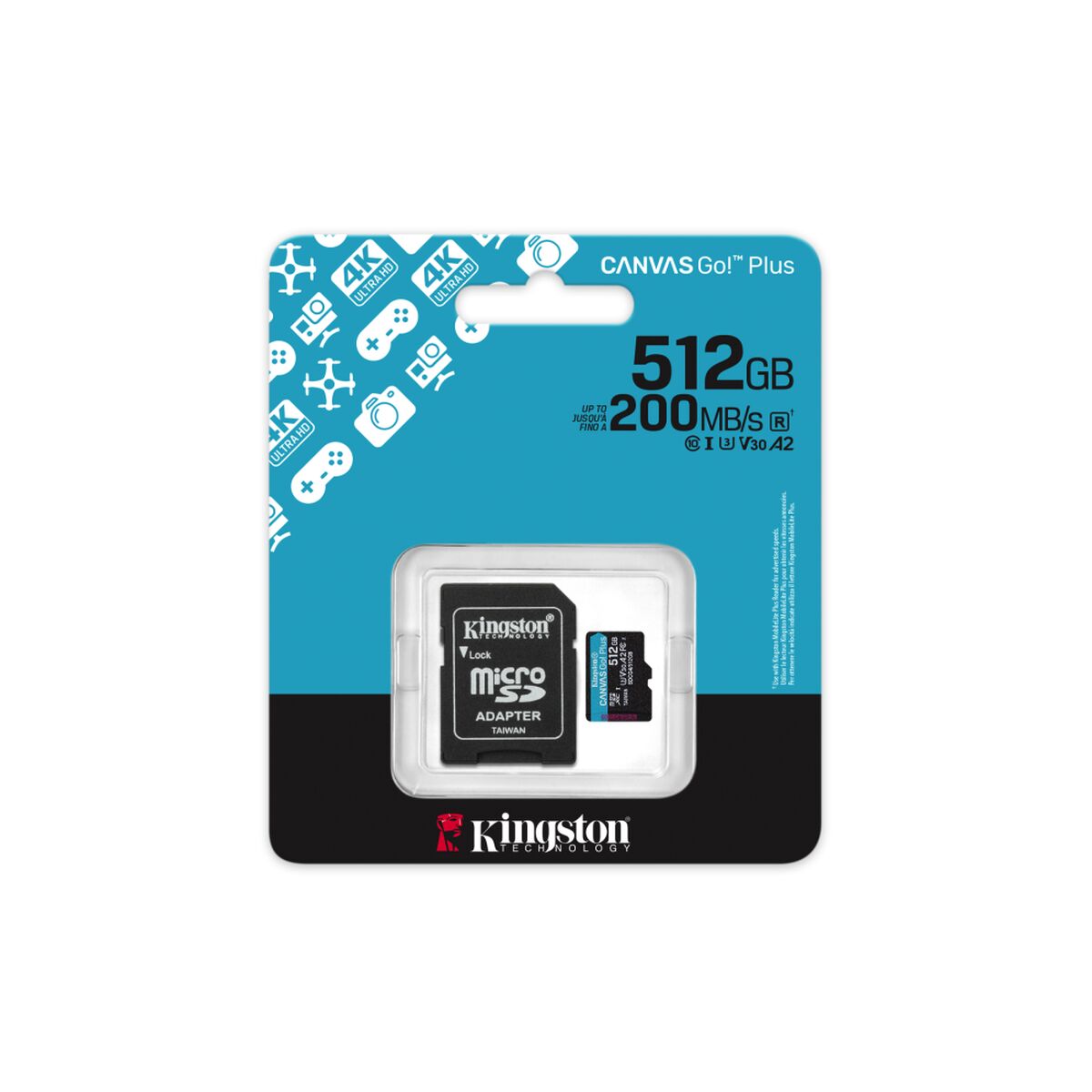 Carte Mémoire Micro SD avec Adaptateur Kingston SDCG4/512GB 512 GB
