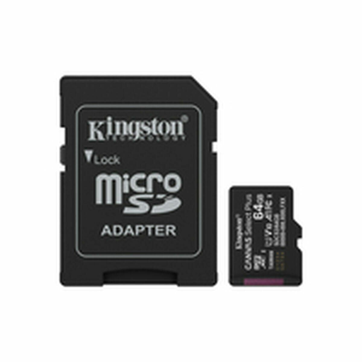 Carte Mémoire Micro SD avec Adaptateur Kingston SDCS3/64GB 64 GB