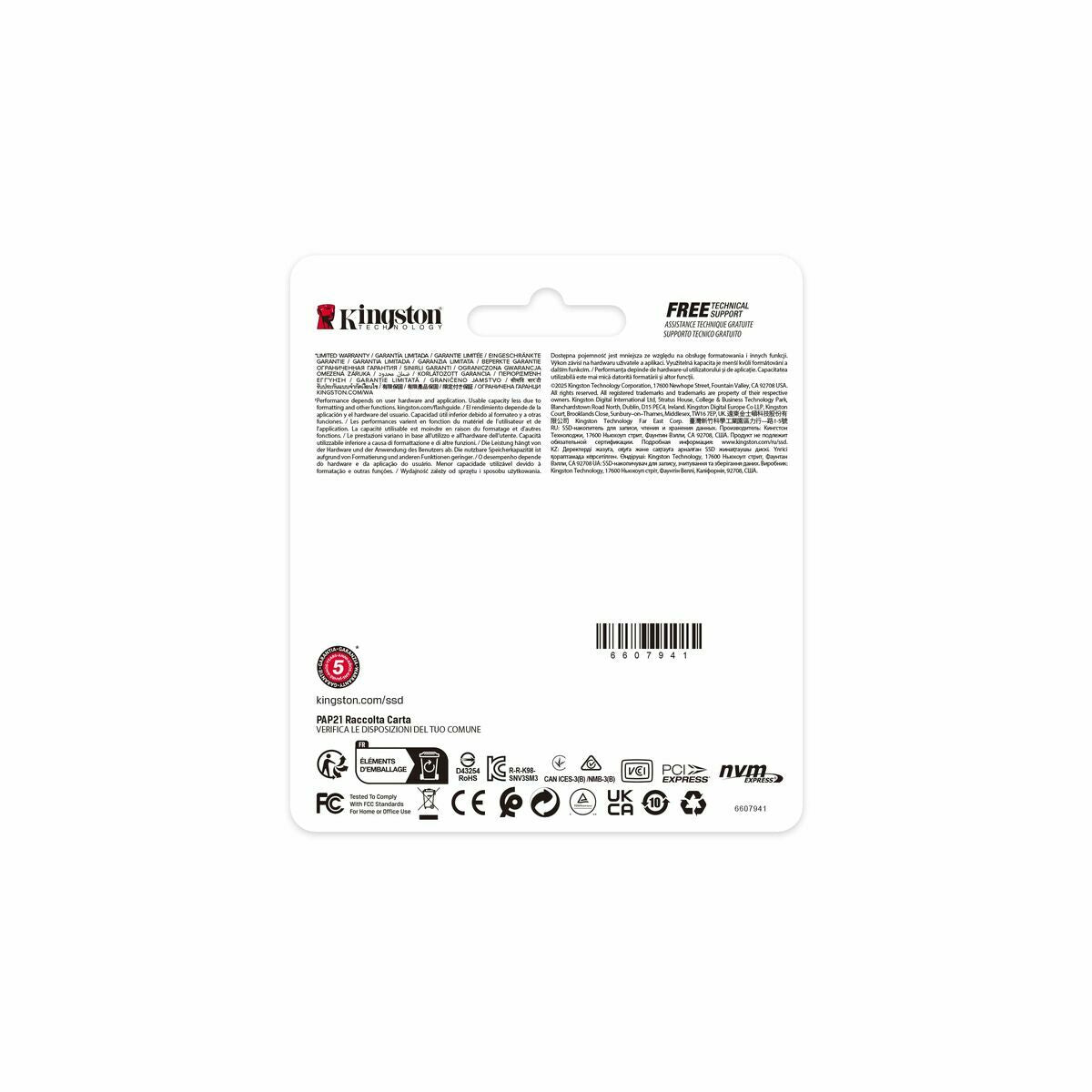 Disque dur Kingston NV3 M.2 2230 500 GB SSD