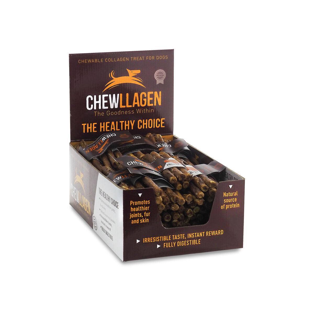 Snack pour chiens Chewllagen Veau Viande de bœuf (40 Unités)
