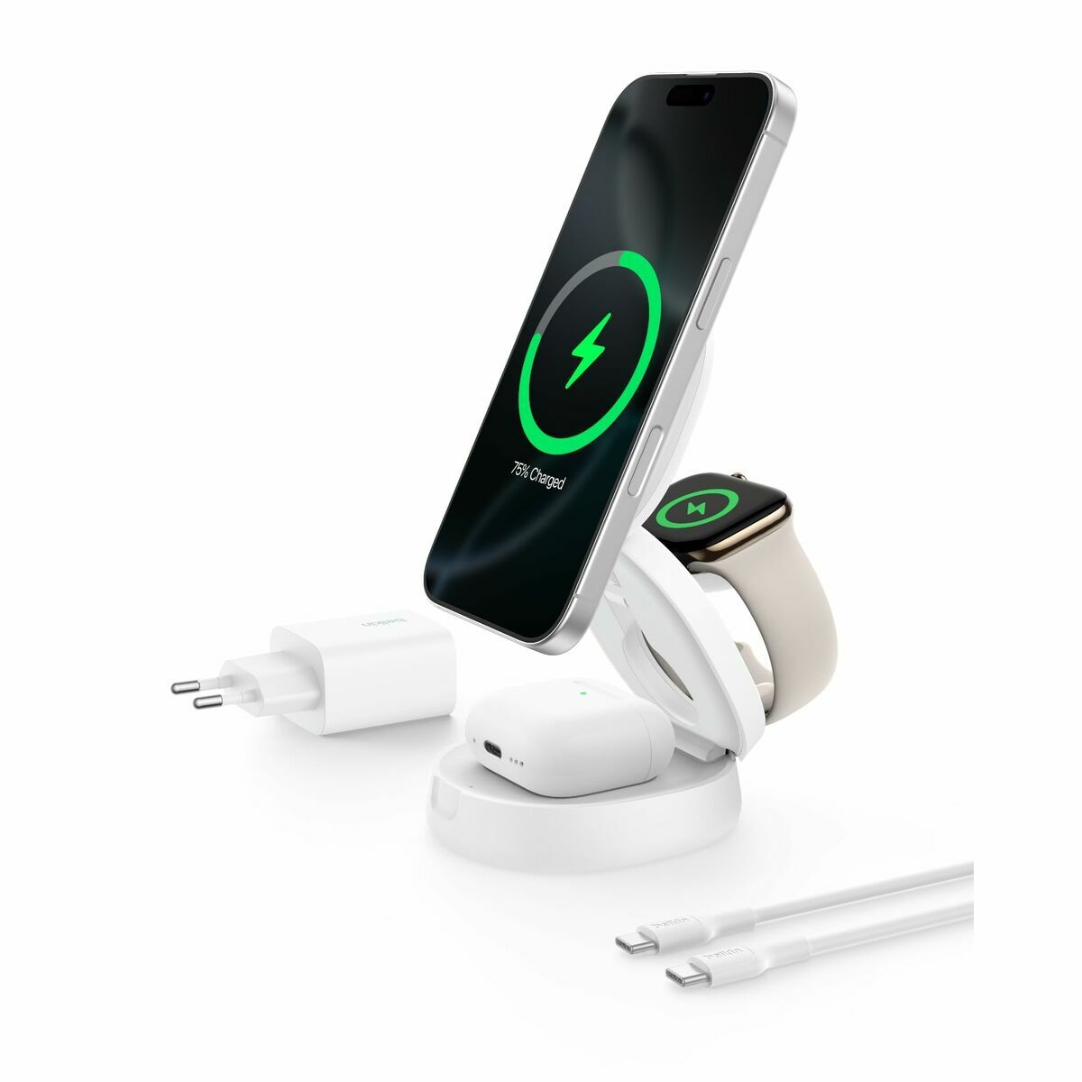Chargeur sans fil Belkin WIZ034KQWH Blanc