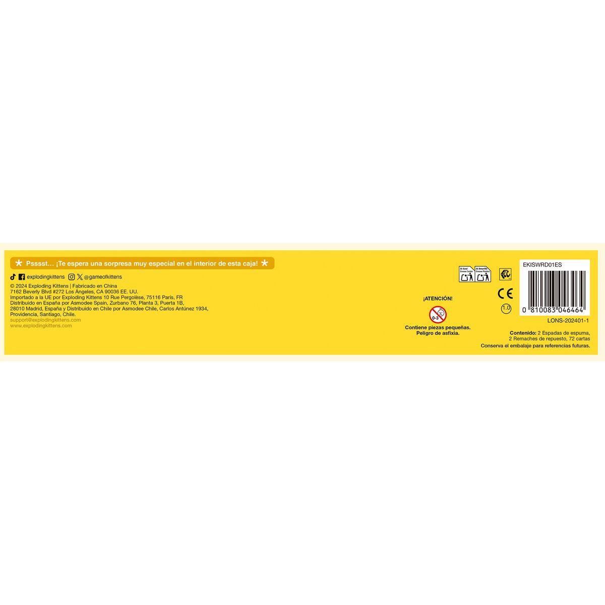 Jeu de société Asmodee Vamos a pegarnos con espadas de mentira