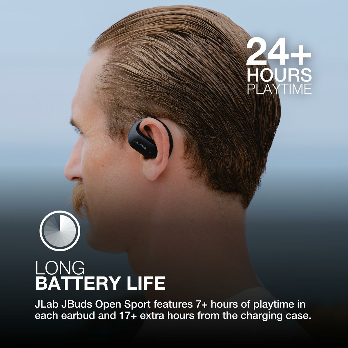 Écouteurs Sans Fil avec Étui de Charge JLab IEUEBJBOPSPRTRBLK82 Noir