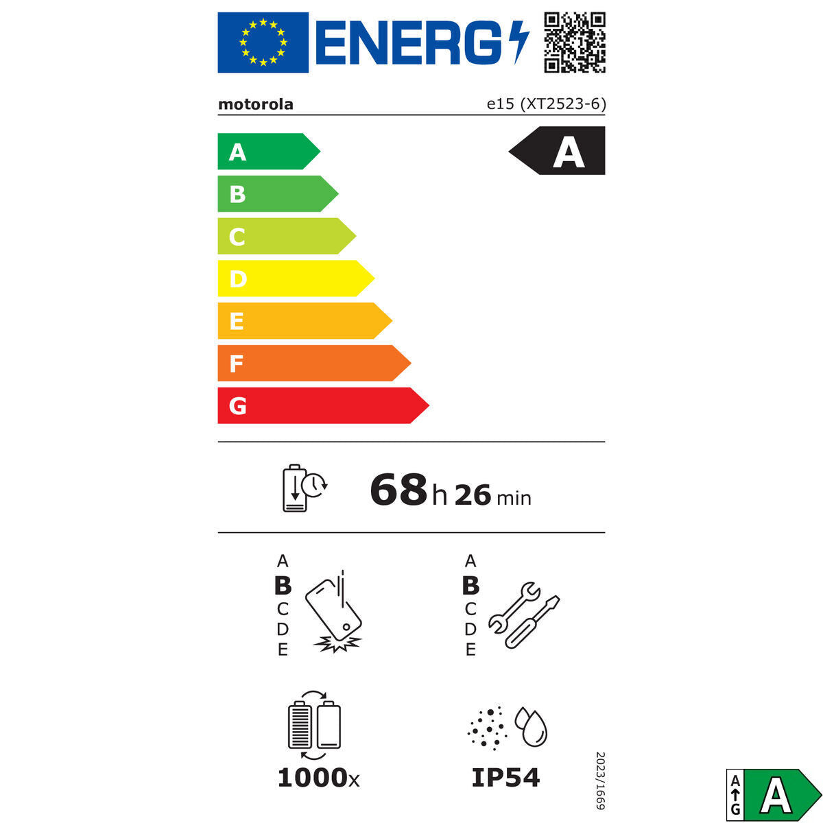 Smartphone Motorola Moto E15 6,67" Octa Core 2 GB RAM 64 GB Bleu