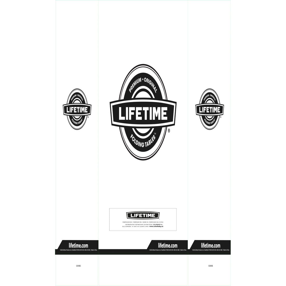 Table Piable Lifetime Blanc Acier Plastique 182 x 73,5 x 76 cm