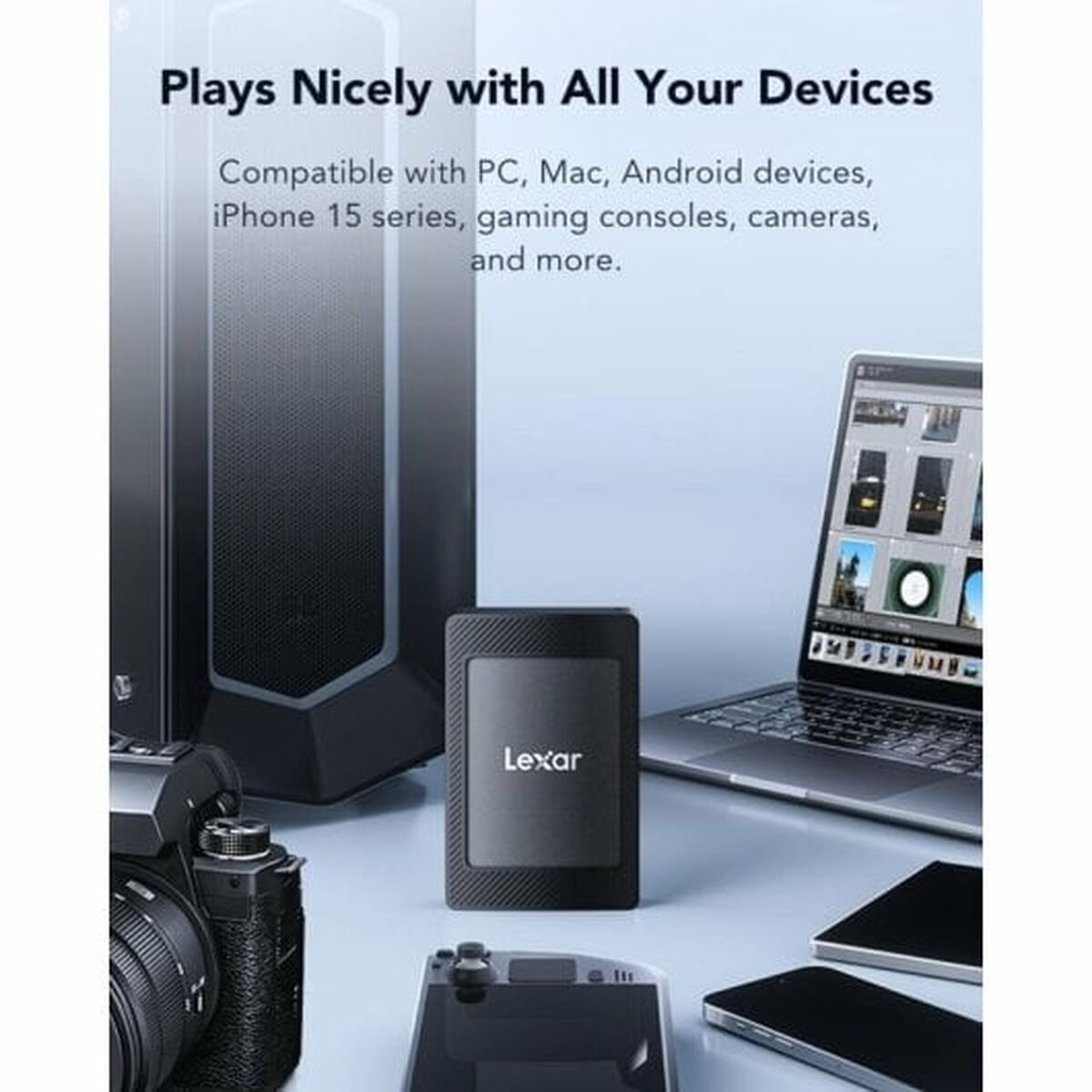 Disque Dur Externe Lexar LSL500M001T-RNBNG Noir 1 TB