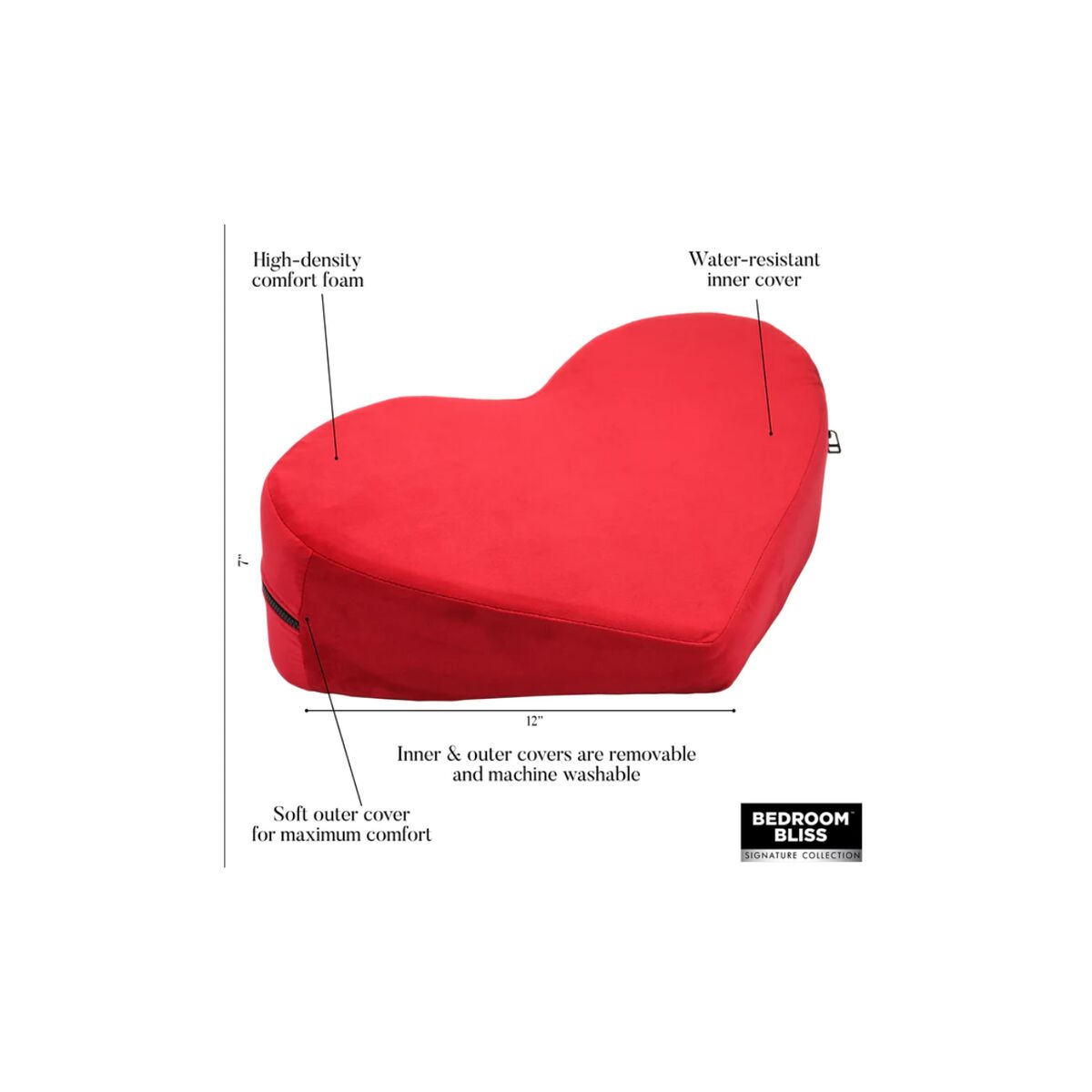 Coussin Câle pour Sexe Combo XR Rouge Coeur