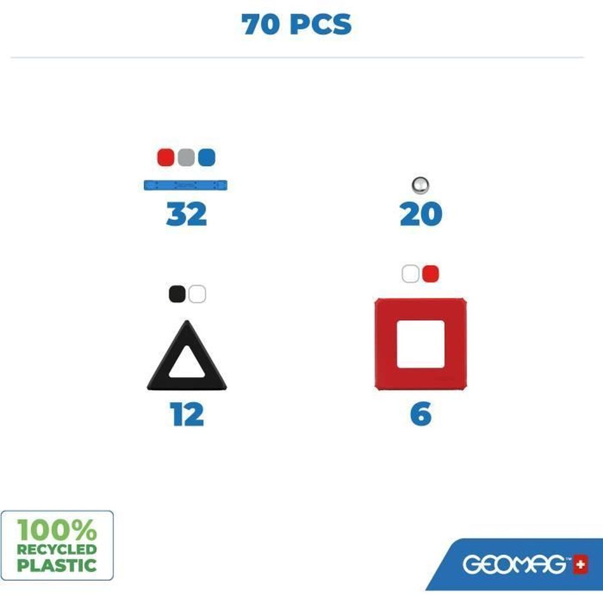 Set de construction Geomag Nasa Shuttle 70 piezas