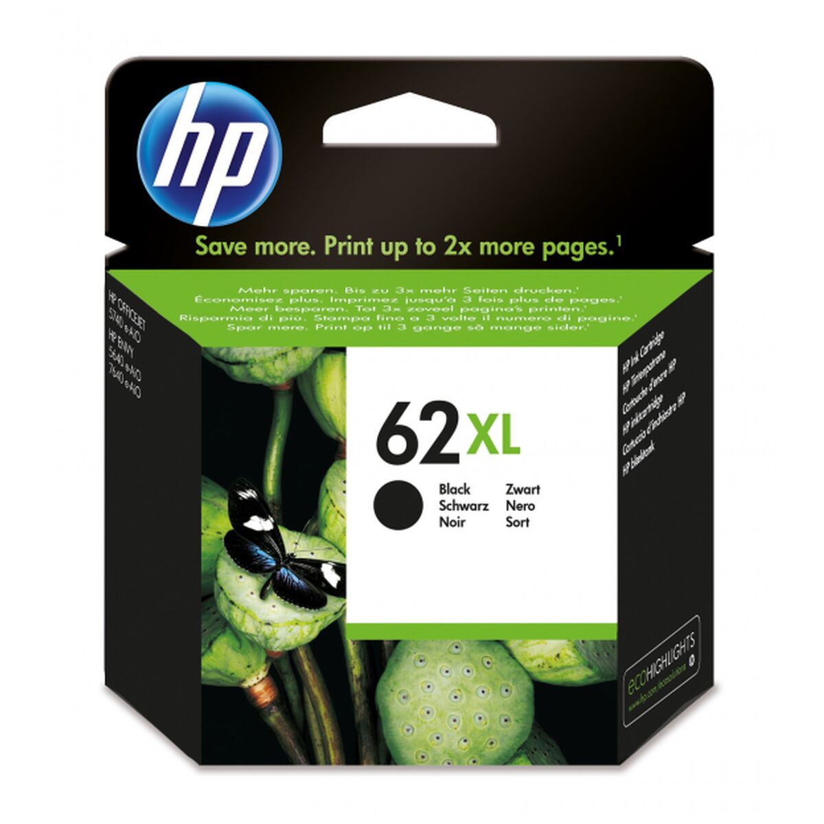 Cartouche d'Encre Compatible HP 62XL Noir