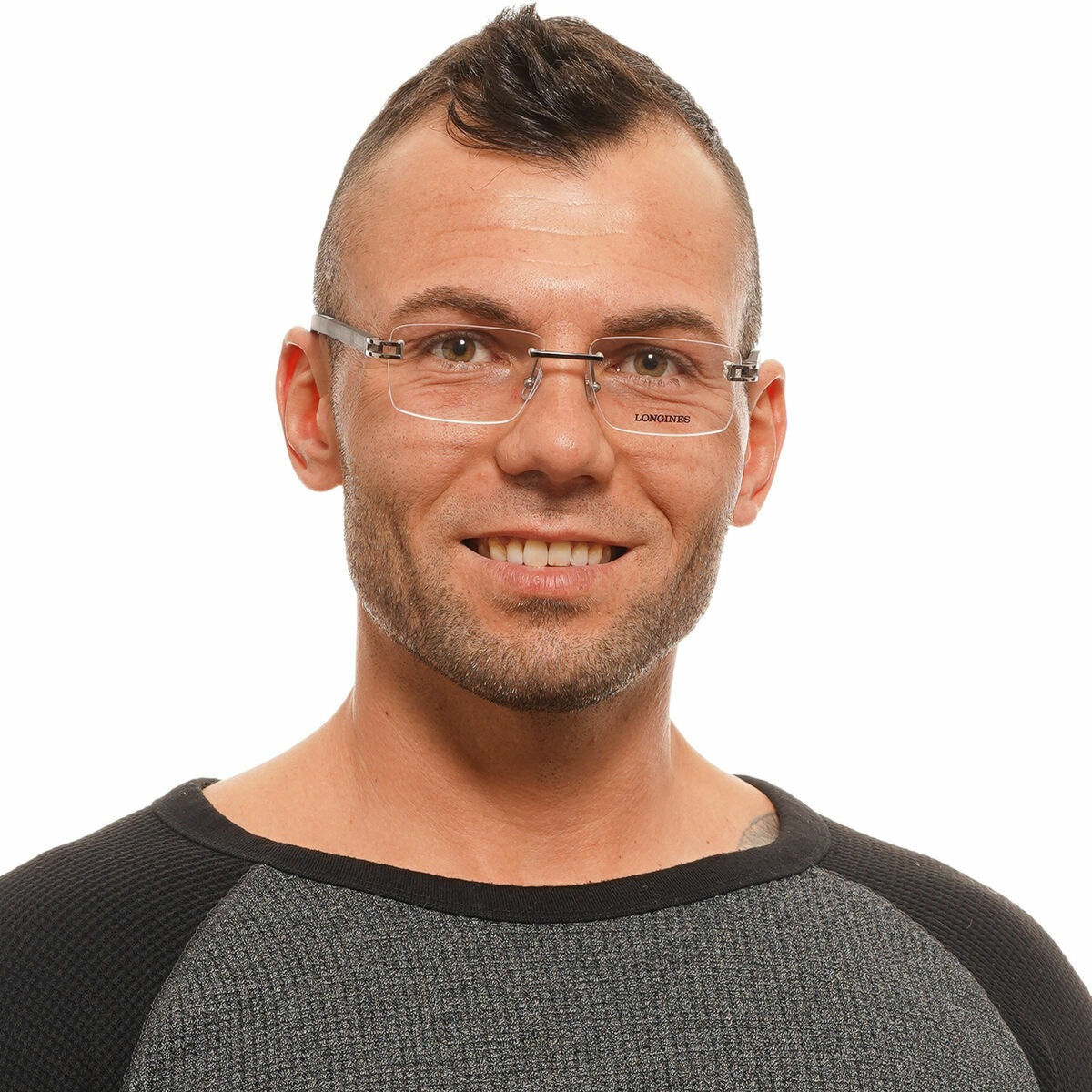 Monture de Lunettes Homme Longines LG5006H55014 Gris Ø 55 mm