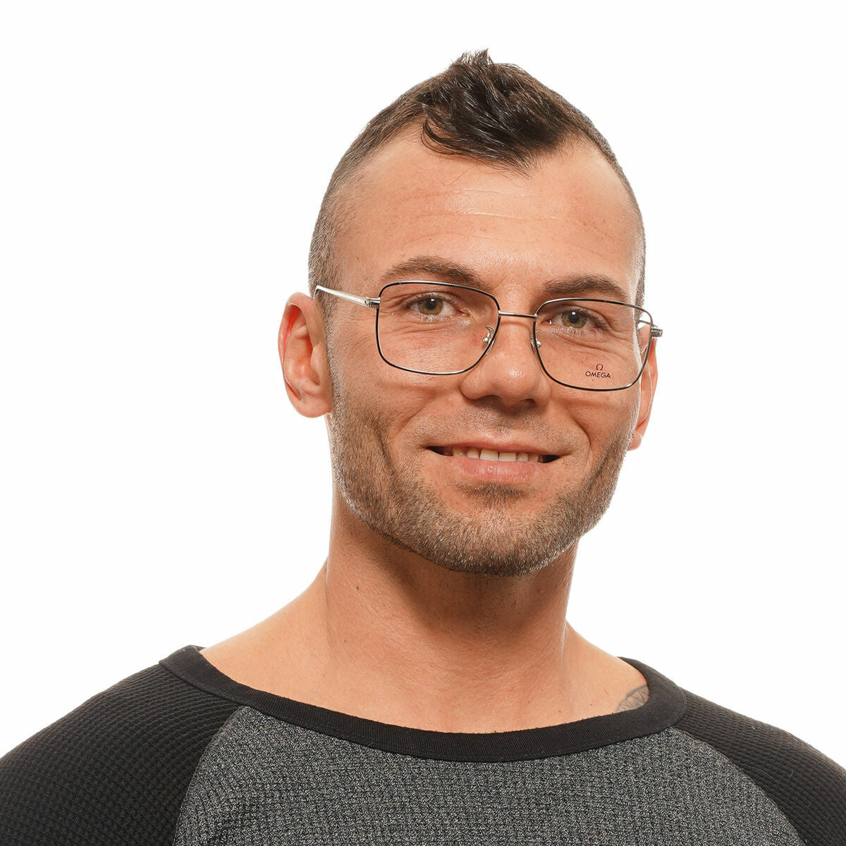 Monture de Lunettes Homme Omega OM5035D57016 Gris ø 57 mm