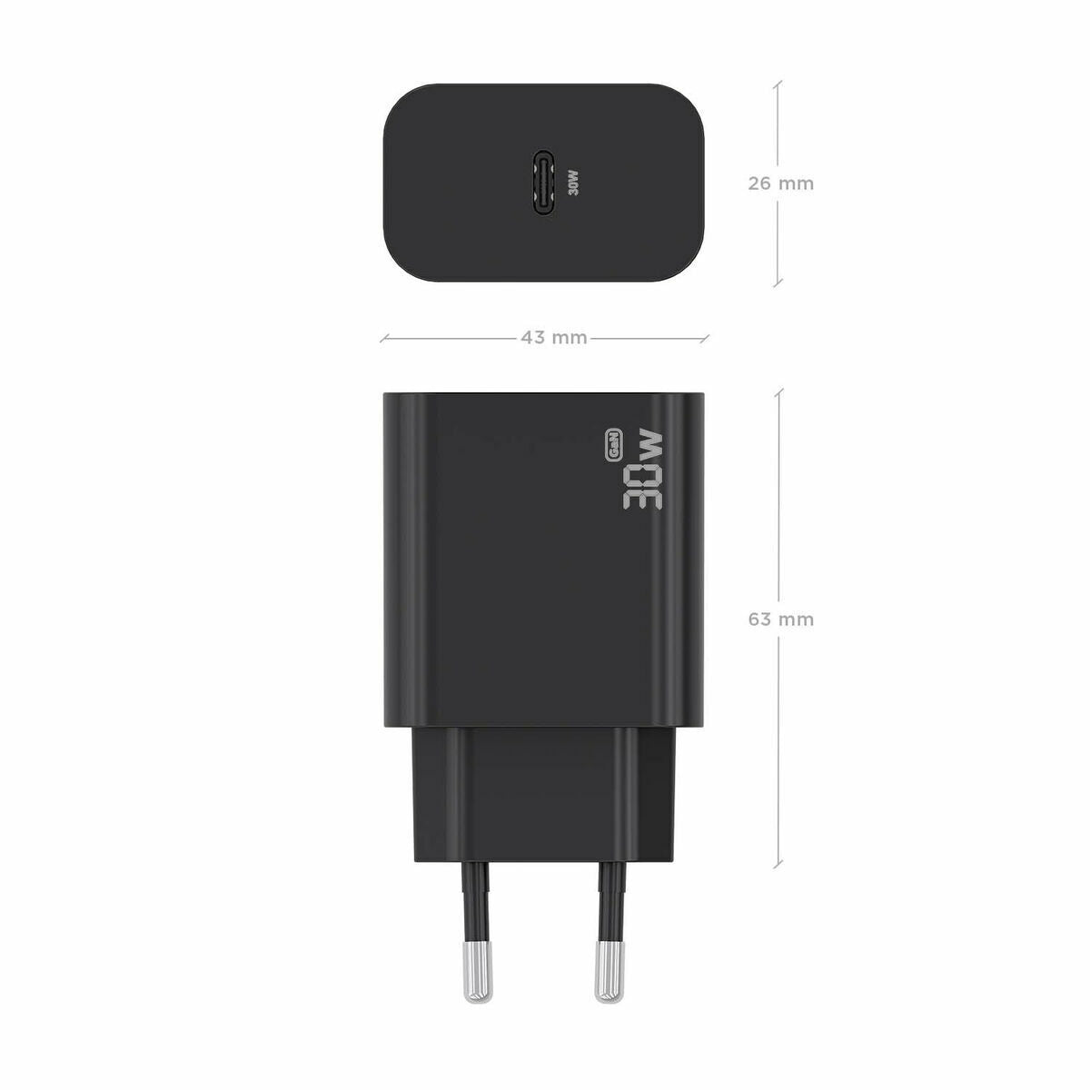 Chargeur mural Aisens A110-0941 Noir 33 W 50 W