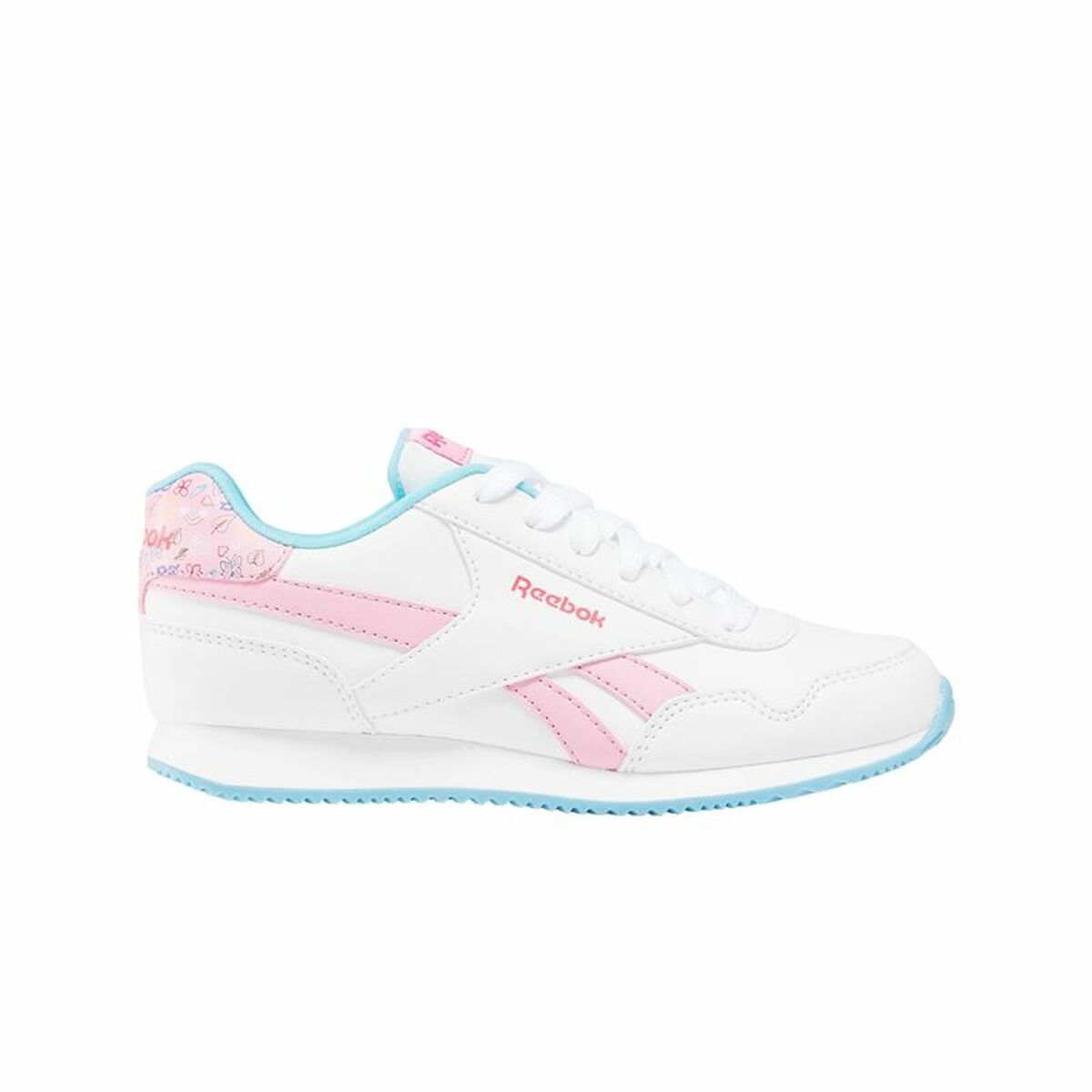 Chaussures de Sport pour Enfants Reebok Royal Cl Jog 3.0 Blanc Rose