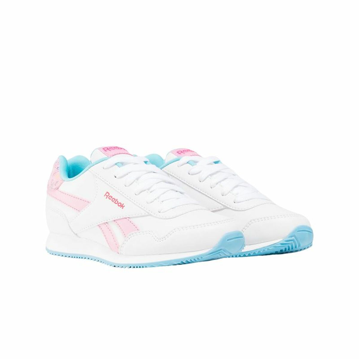 Chaussures de Sport pour Enfants Reebok Royal Cl Jog 3.0 Blanc Rose