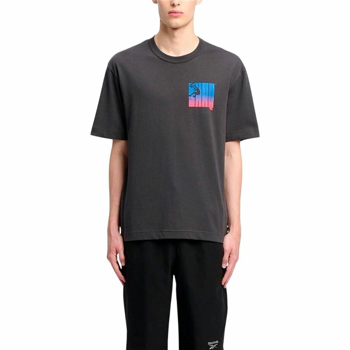 T-shirt à manches courtes homme Reebok Gs Hs Shaq Silo Logo Noir