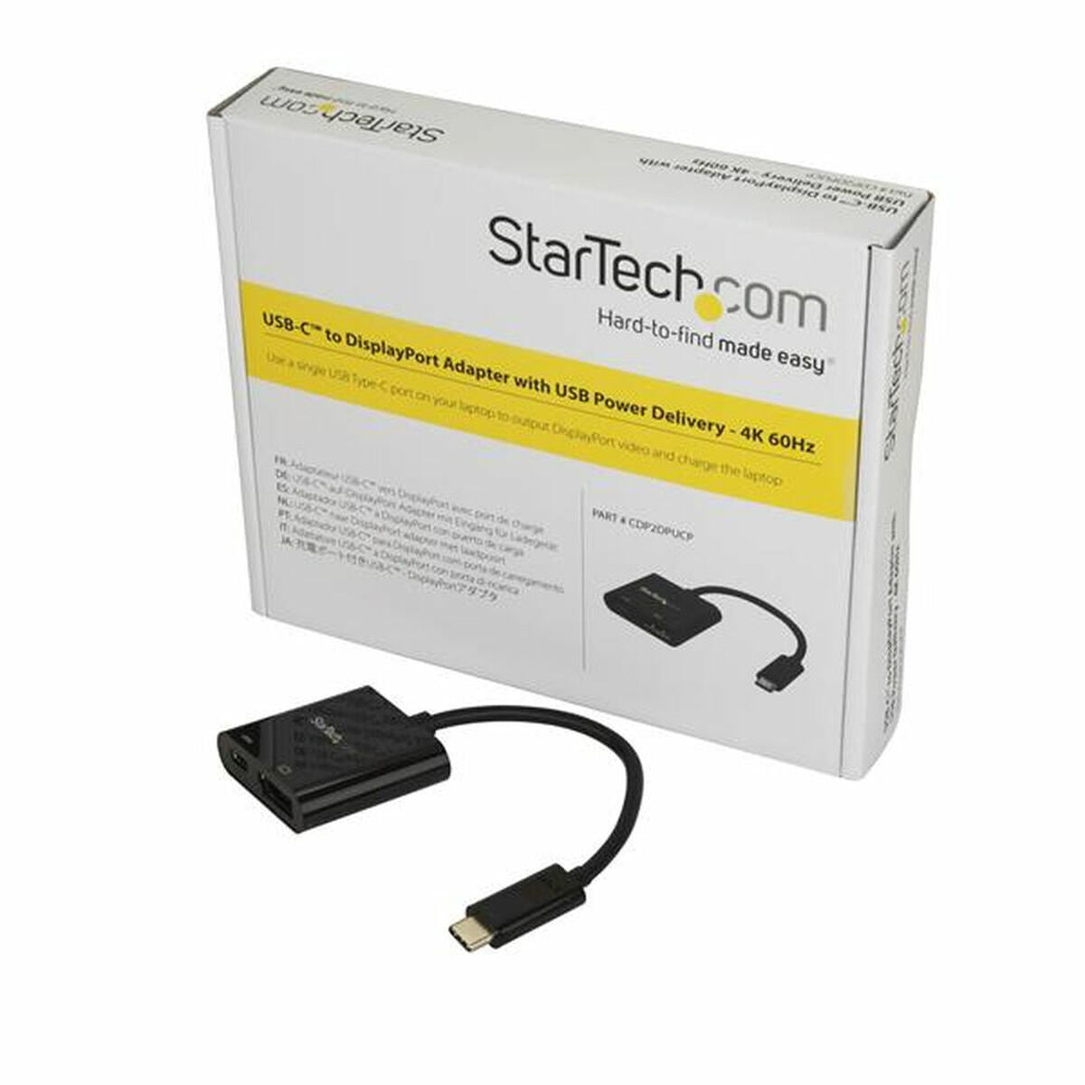 Adaptateur USB C vers DisplayPort Startech CDP2DPUCP            Noir 4K Ultra HD