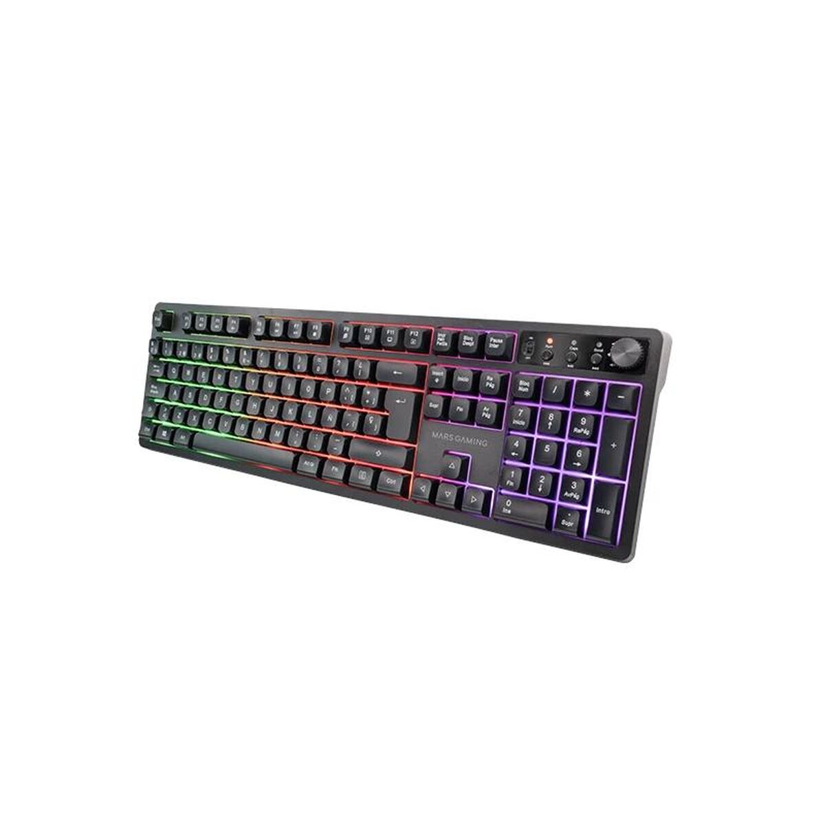 clavier et souris Mars Gaming MCPWX Noir Espagnol Espagnol Qwerty