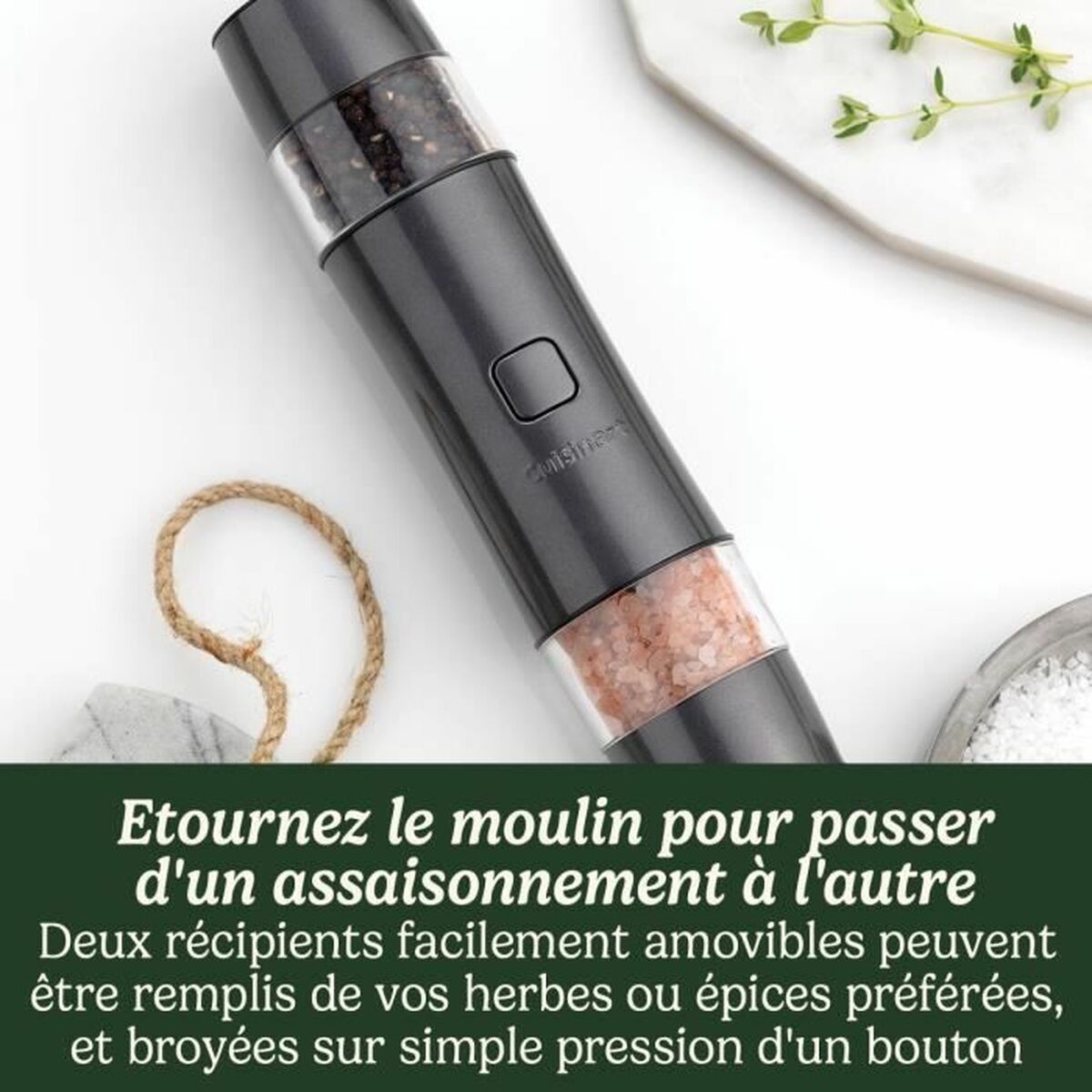 Moulin à poivre Cuisinart SG6SE Gris perlé Céramique Électrique