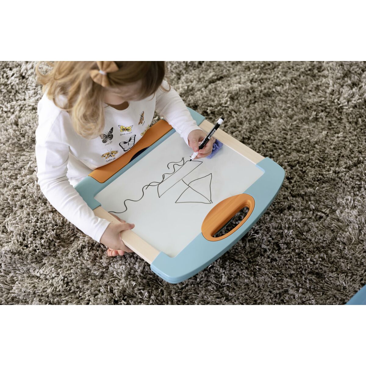Tableau magique Smoby Magnetic modulo slate Blanc Bois