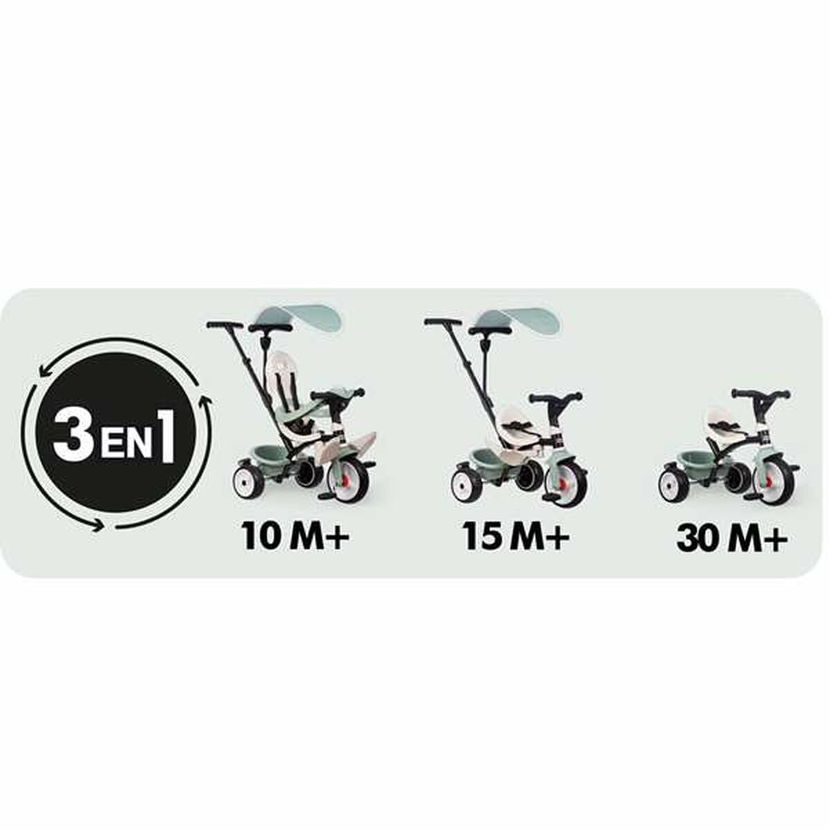 Tricycle Smoby S.Life Balade Multicouleur