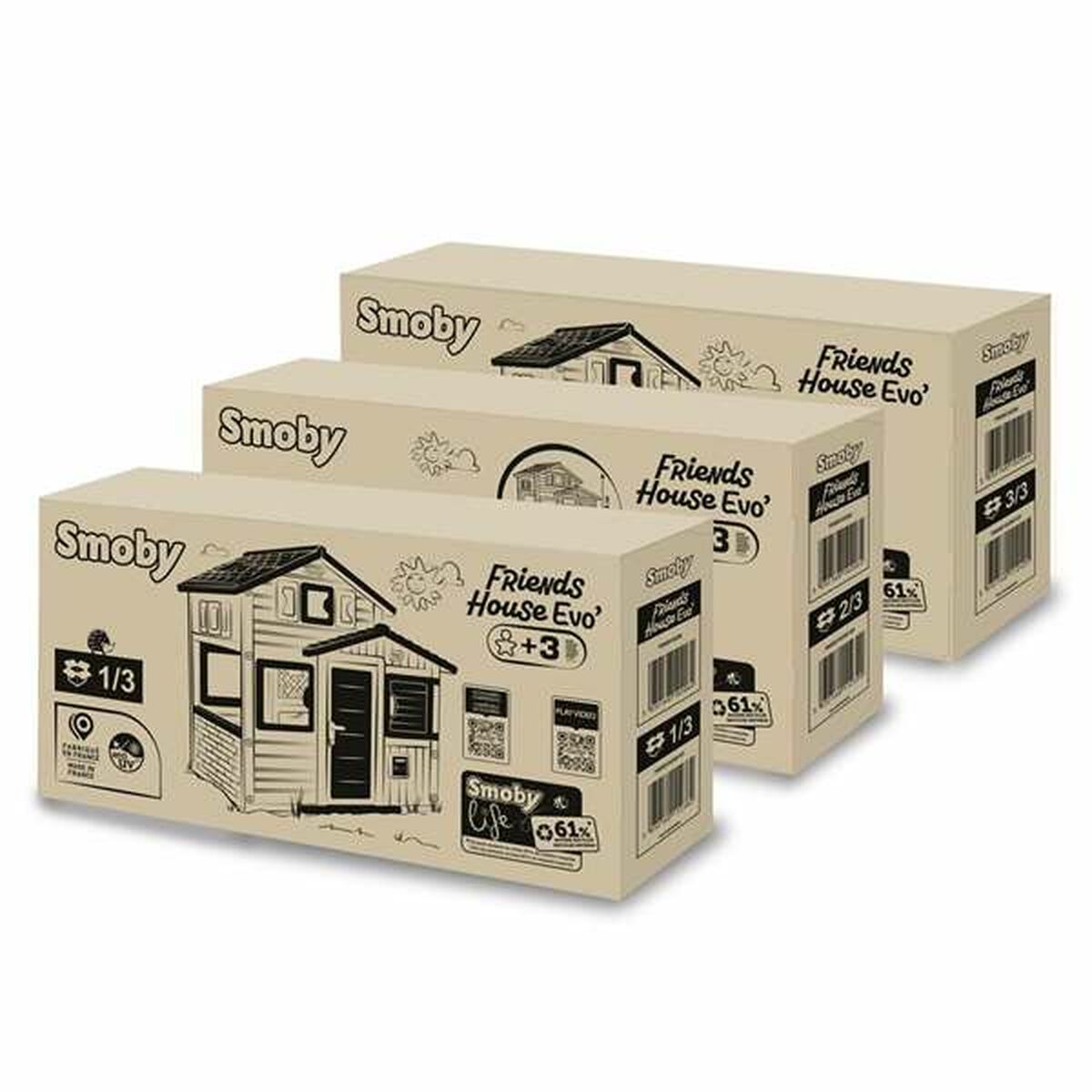 Maison de jeux pour enfants Smoby Evo Friends 162 x 164 cm