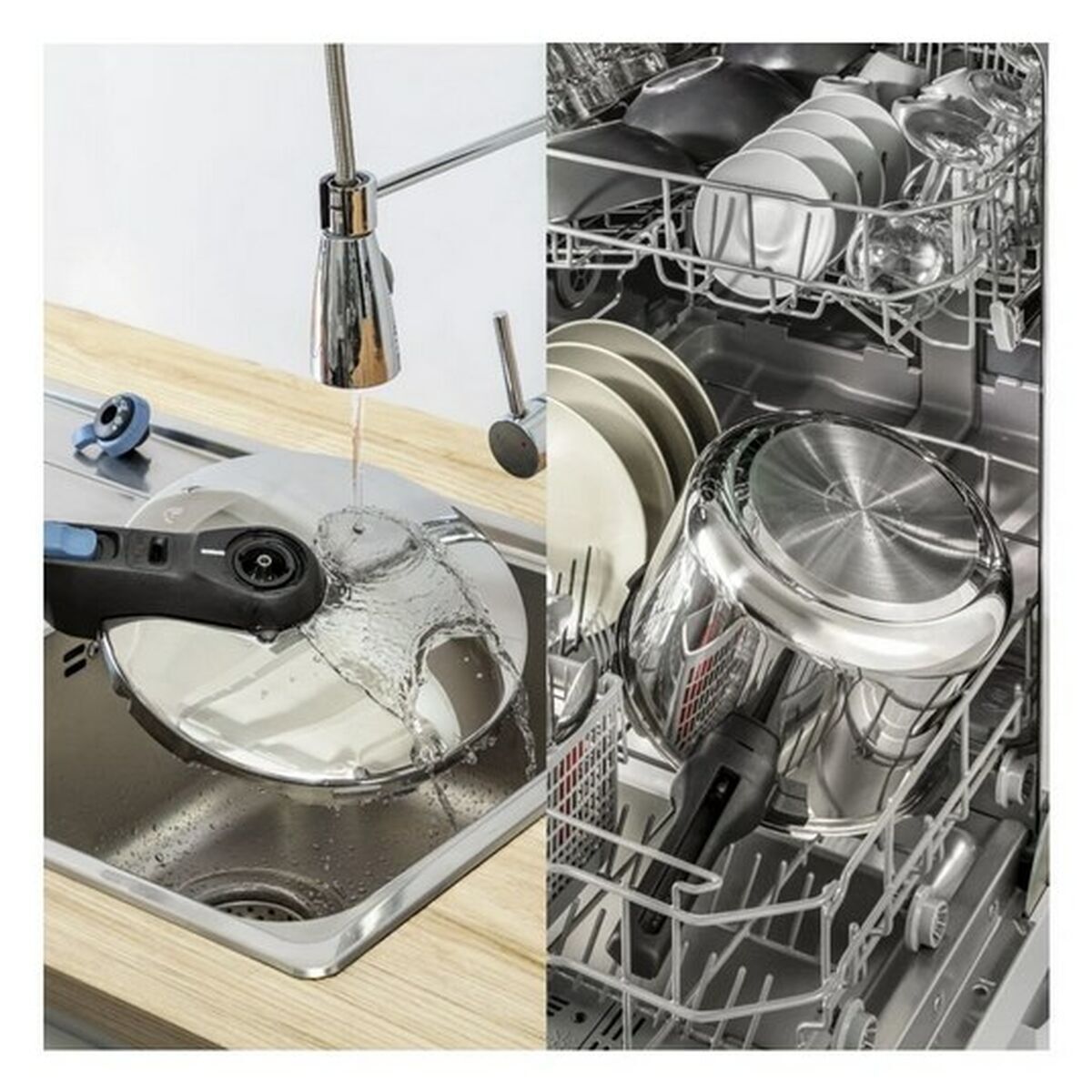 Marmites Express Tefal TRENDY+    4+6L Acier inoxydable 6 L