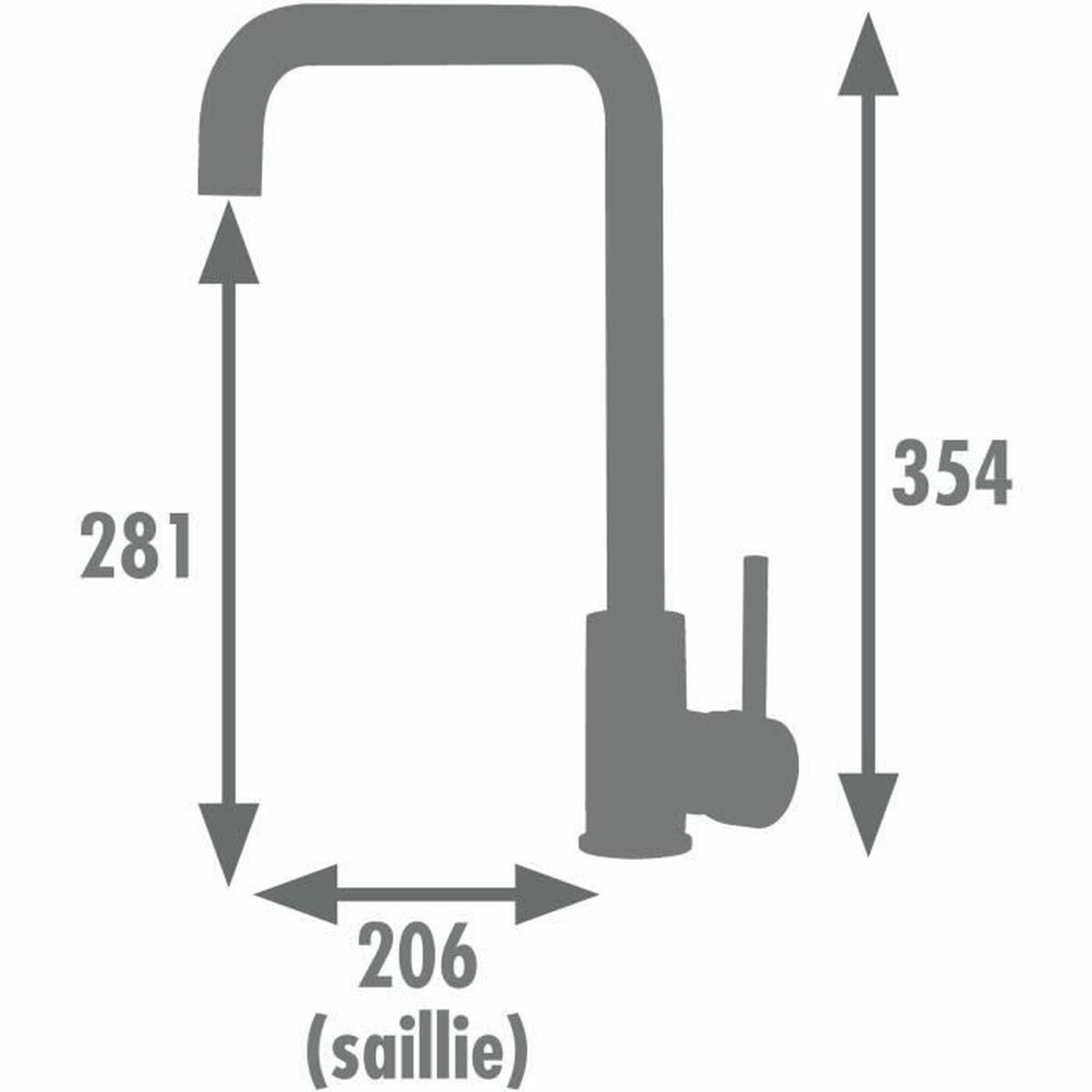 Mitigeur Edouard Rousseau SOTO Chrome Forme en C
