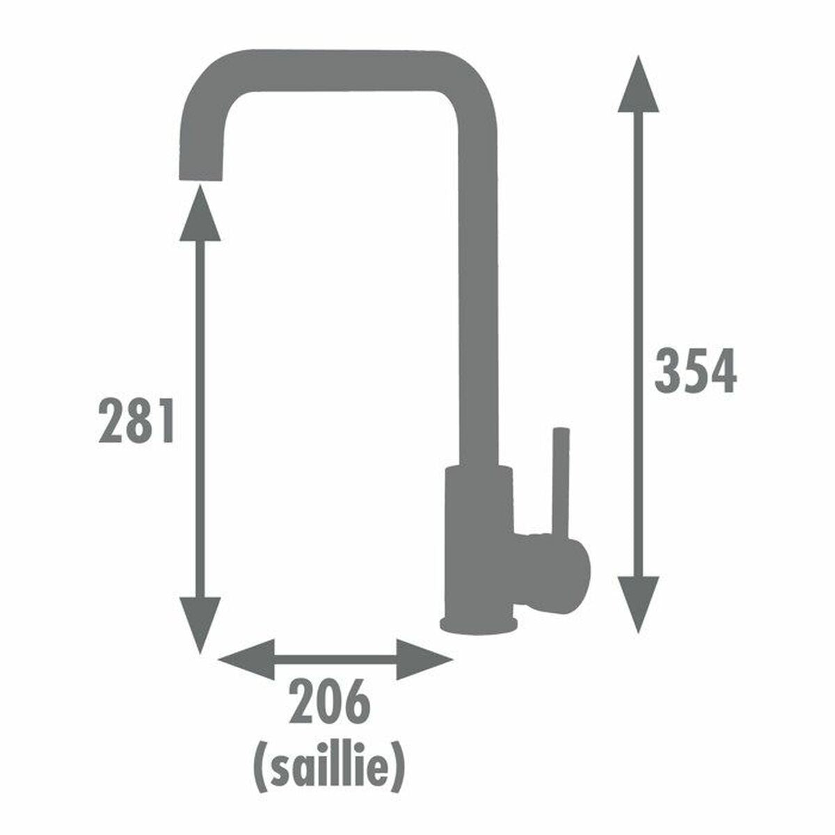 Mitigeur Edouard Rousseau SOTO Chrome Forme en C