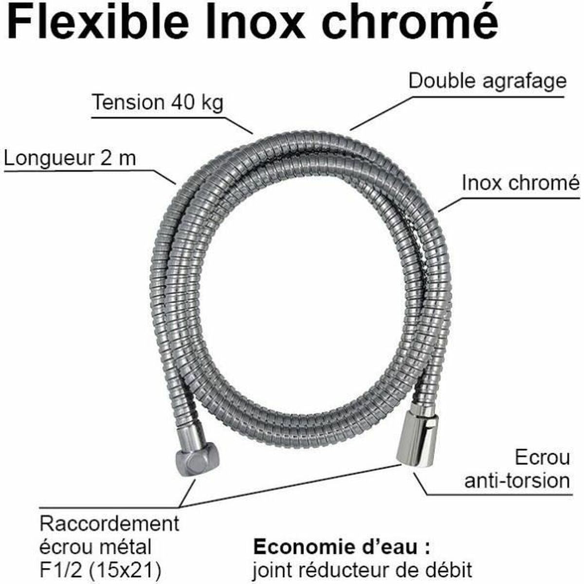 Tuyau de douche Edouard Rousseau 2 m