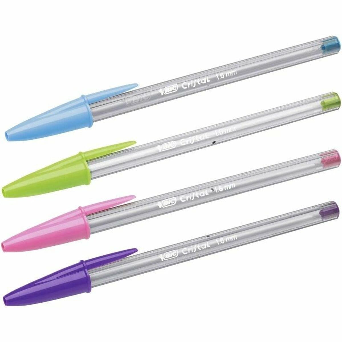 Ensemble de Stylos Bic Cristal Fun 921342 Multicouleur 10 Pièces (10 Unités)