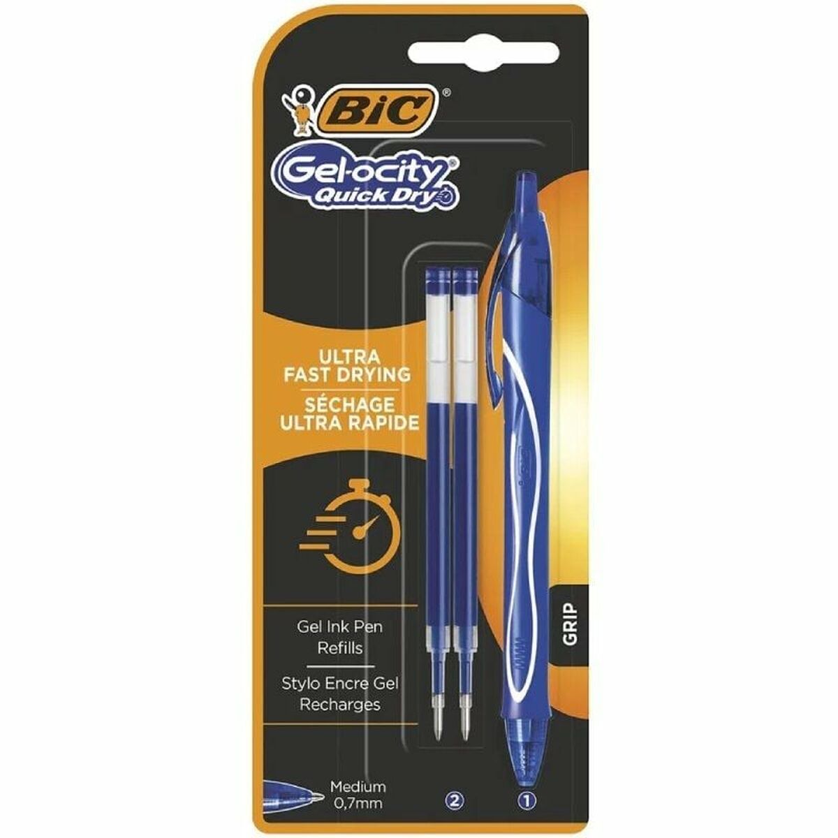 stylo à encre liquide Bic Gelocity Quick Dry 951757 Bleu