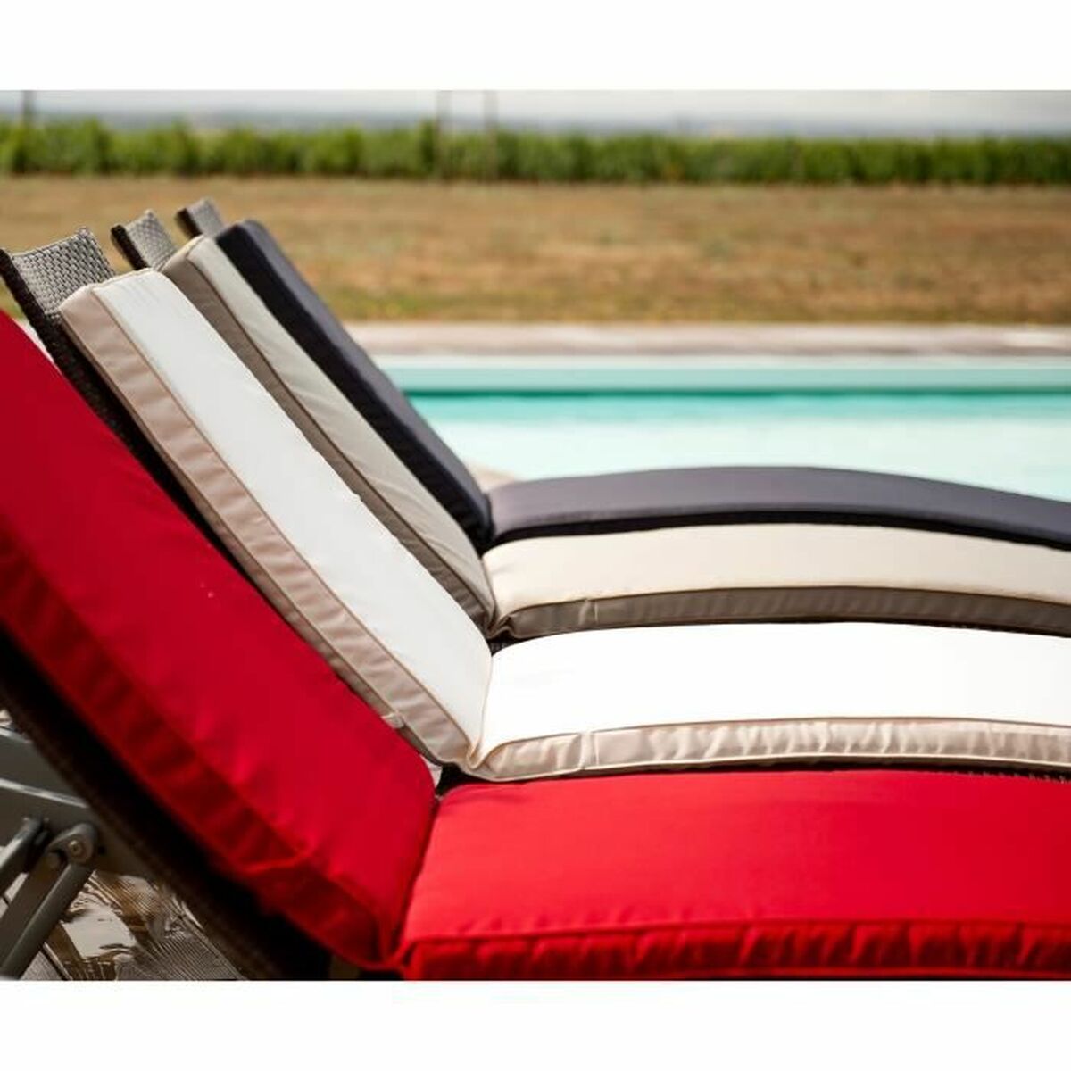 Coussin pour chaise longue Jardin Prive MONTE CARLO Ardoise