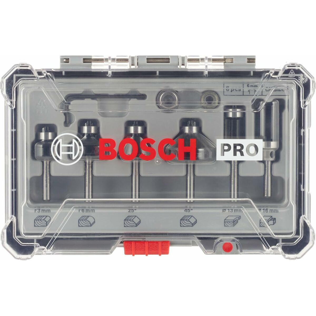Kit de fraises multiusages BOSCH 6 mm 6 Pièces