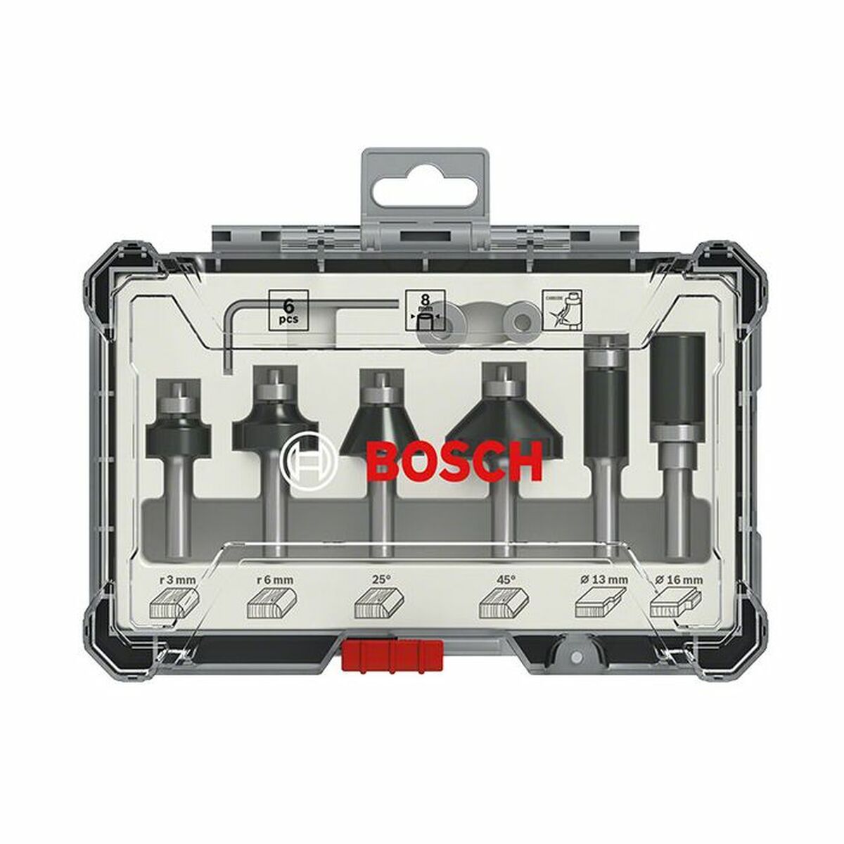 Kit de fraises multiusages BOSCH 6 mm 6 Pièces