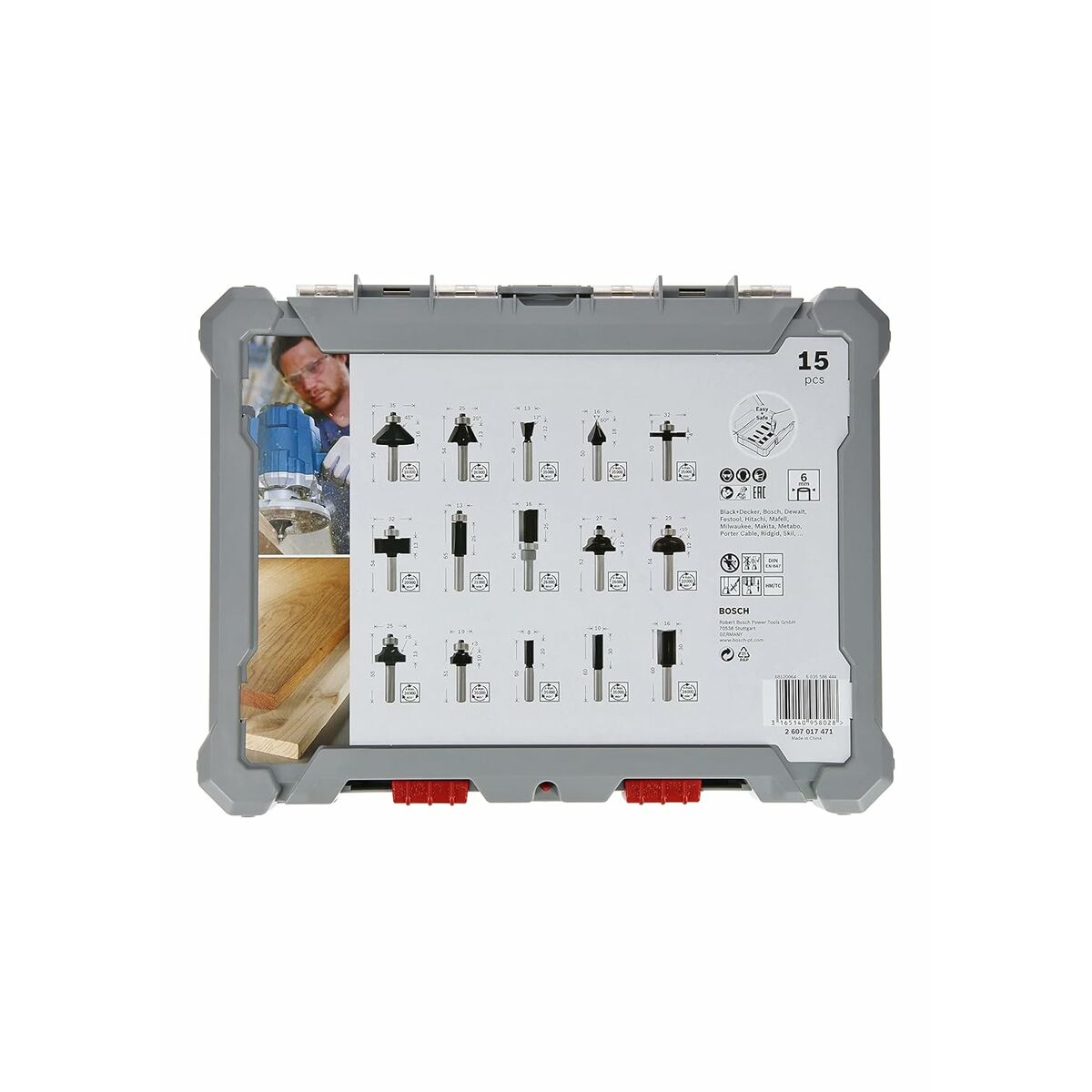 Ensemble d'accessoires BOSCH 2607017471 15 Pièces