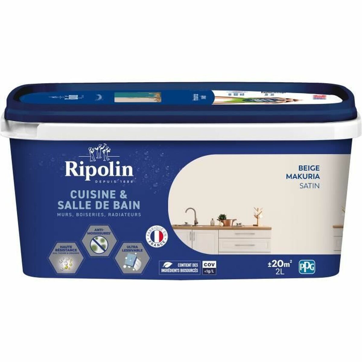 Peinture d'Apprêt Ripolin Beige Satiné 2 L