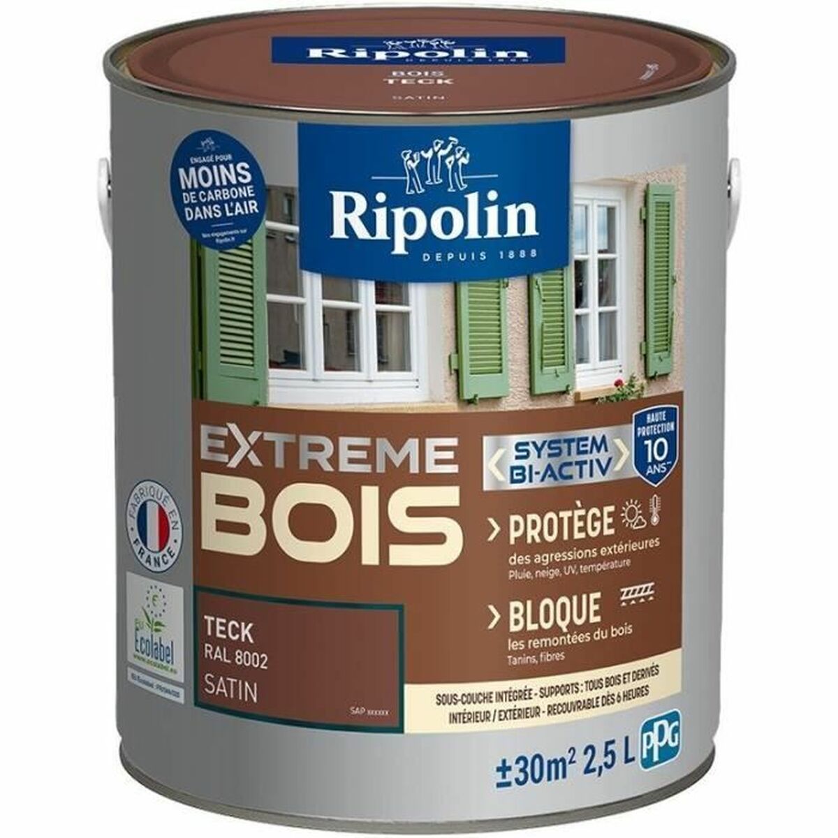 Peinture Ripolin Marron Satiné 2,5 L