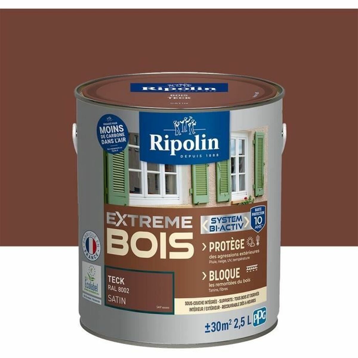 Peinture Ripolin Marron Satiné 2,5 L
