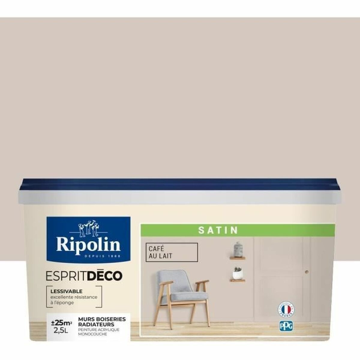 Peinture d'Apprêt Ripolin Beige Satiné 2,5 L