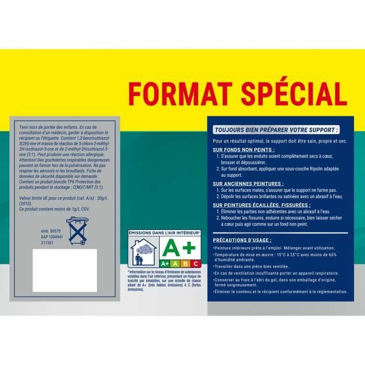 Peinture d'Apprêt Ripolin Blanc Mat 3 L