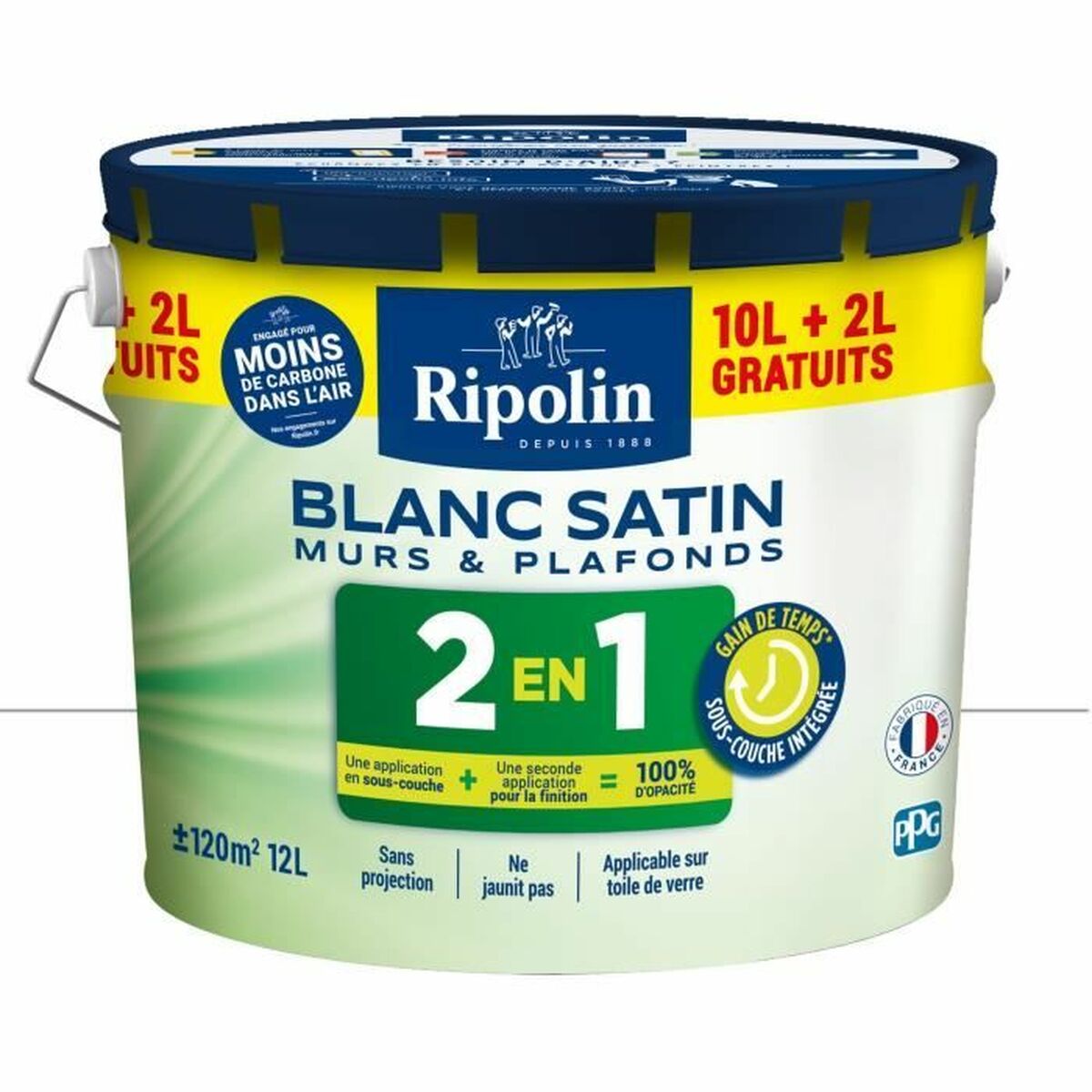 Peinture d'Apprêt Ripolin Blanc Satiné 12 L