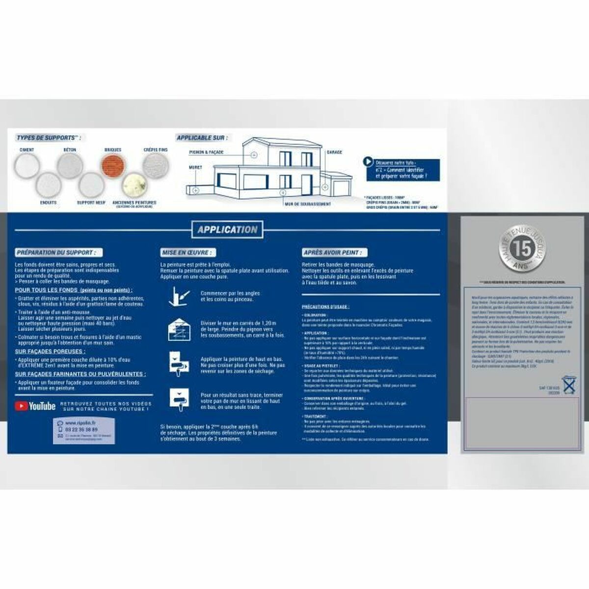 Peinture d'Apprêt Ripolin Mat 10 L