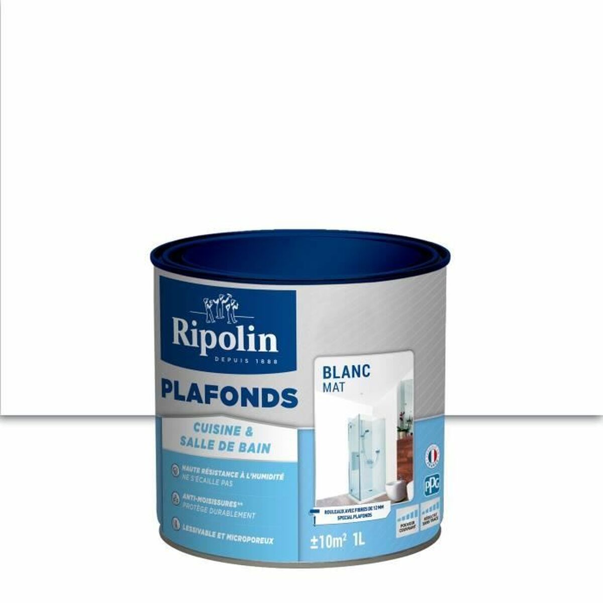 Peinture Ripolin Blanc Mat 750 ml 4 L 10 L