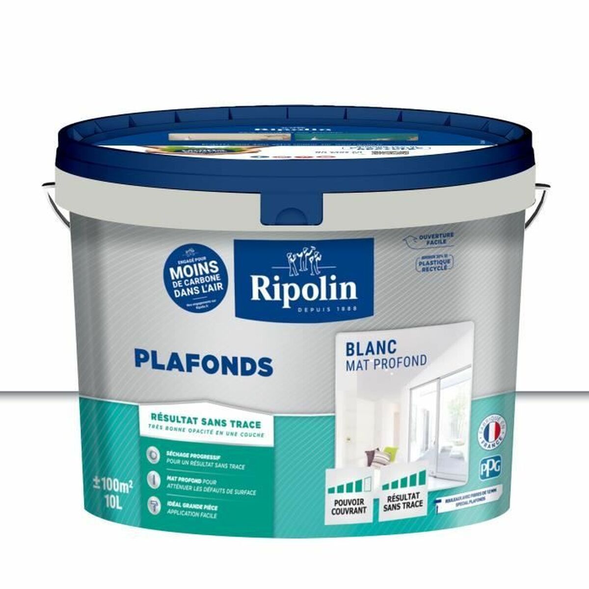 Peinture Ripolin Blanc Mat 10 L